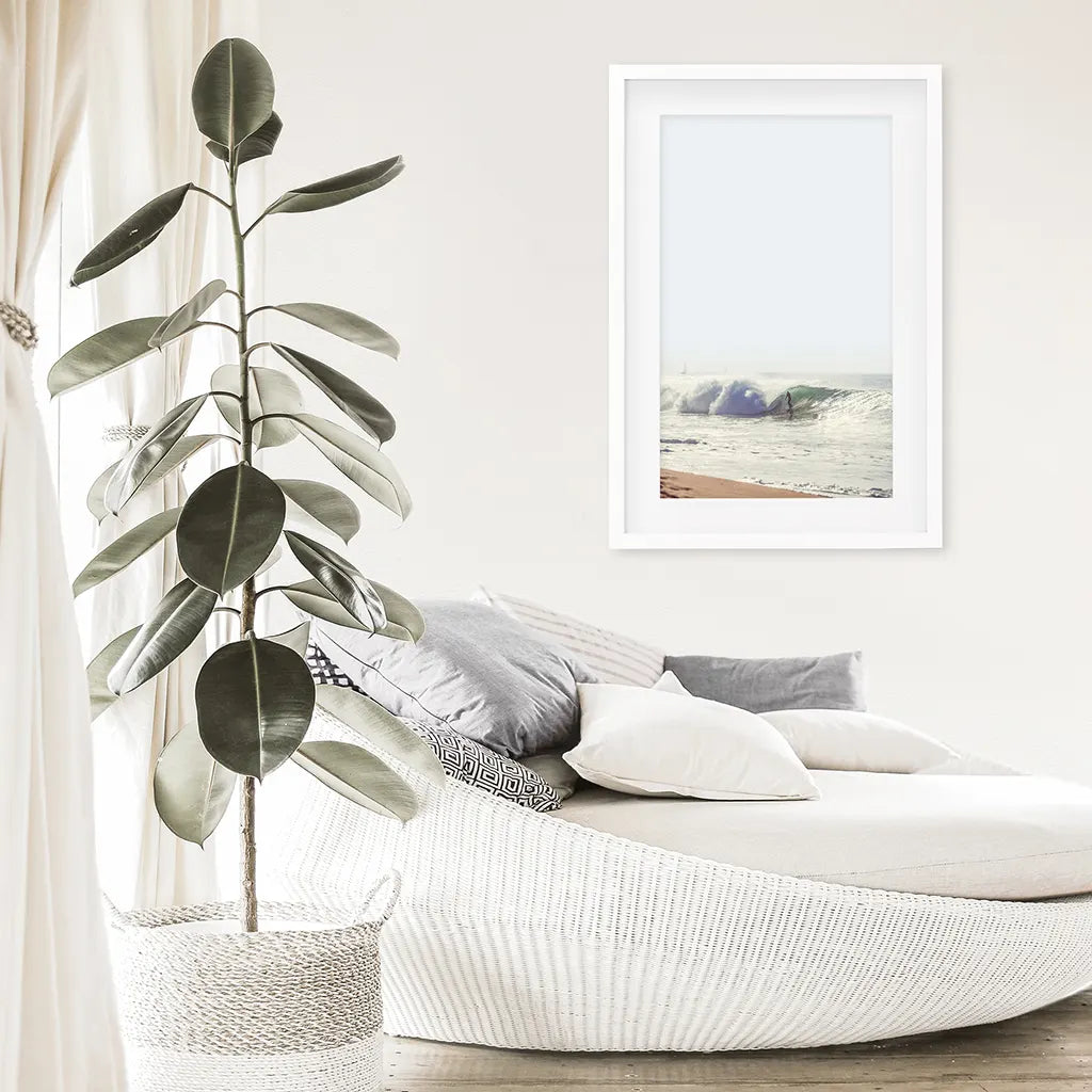 California Surfing Wall Art Print, Coastal Ocean Waves
