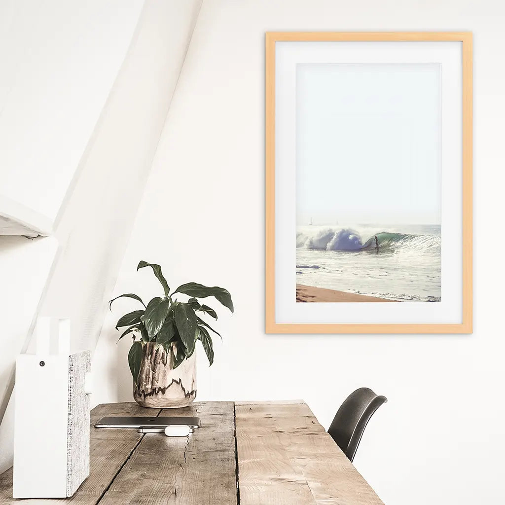 California Surfing Wall Art Print, Coastal Ocean Waves
