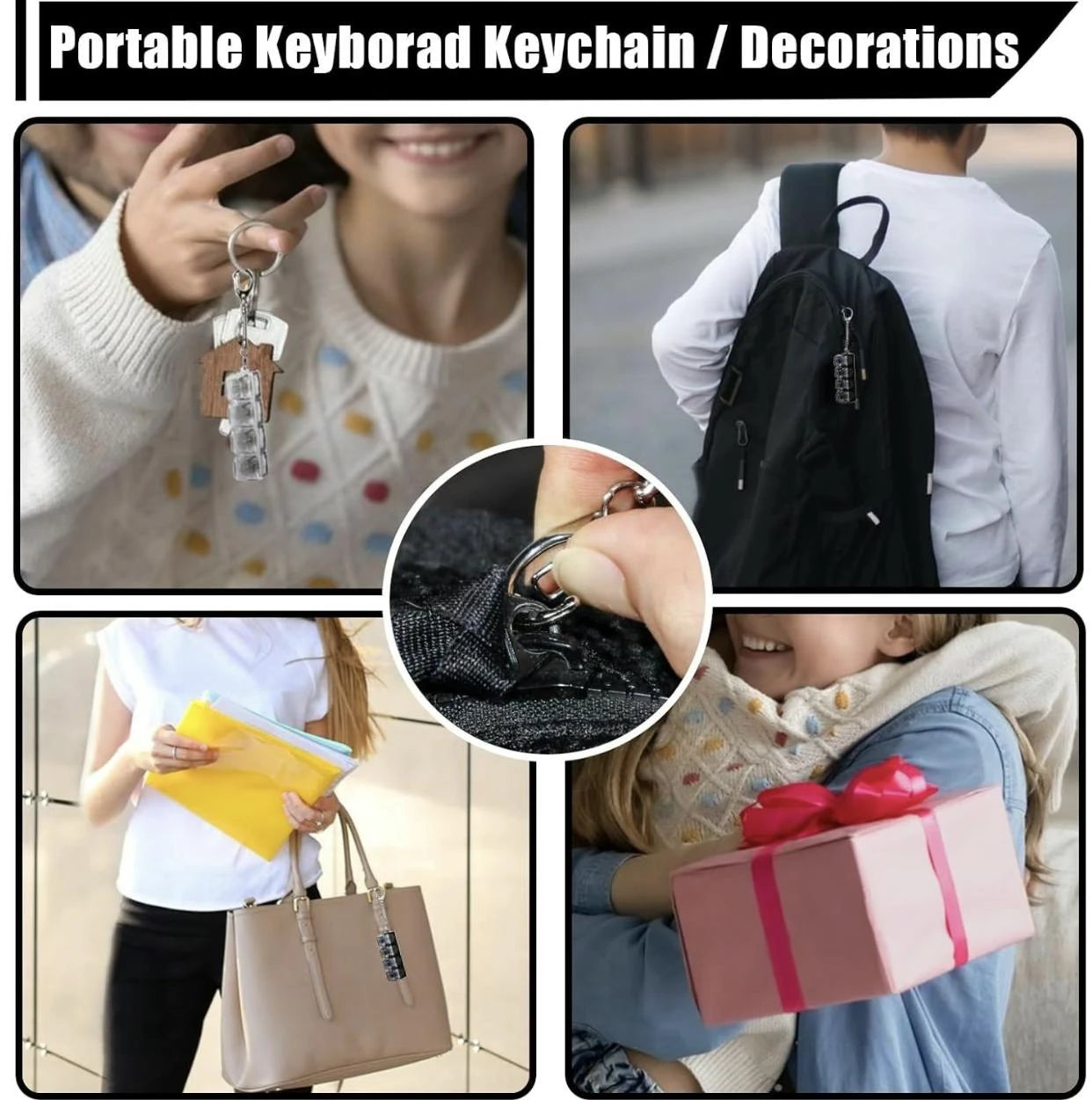 Pocket-size stress relief keychain gadget