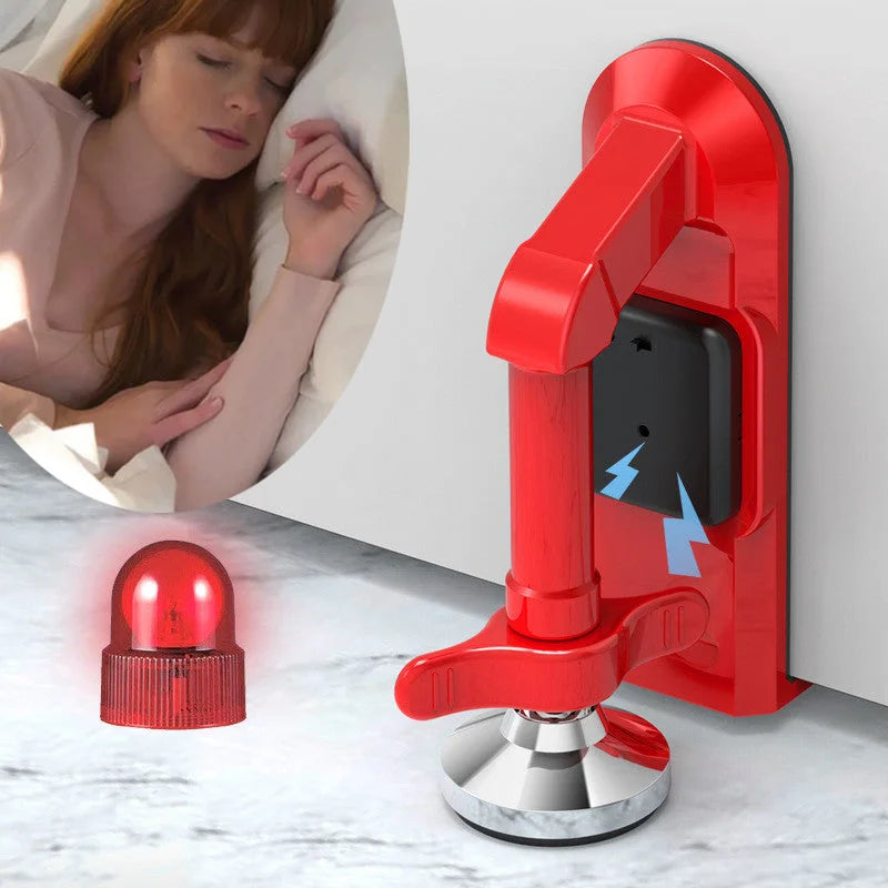 Portable door lock stopper with alarm and suction base for travel security