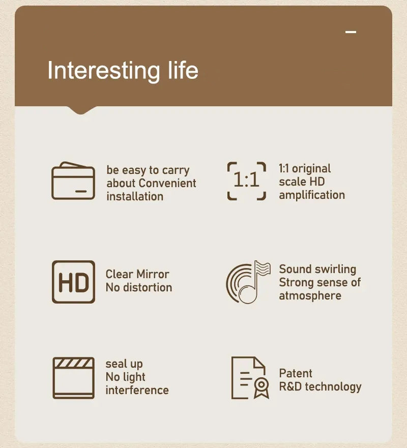 Portable phone screen amplifier in vintage TV style with optical HD lens AND BENEFITS