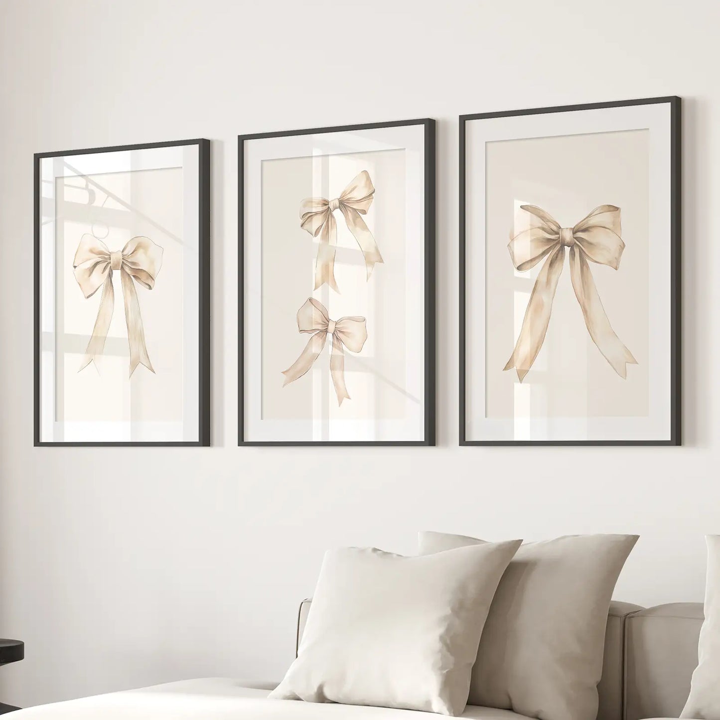 Aesthetic Bows Nursery Wall Art Poster Set of 3