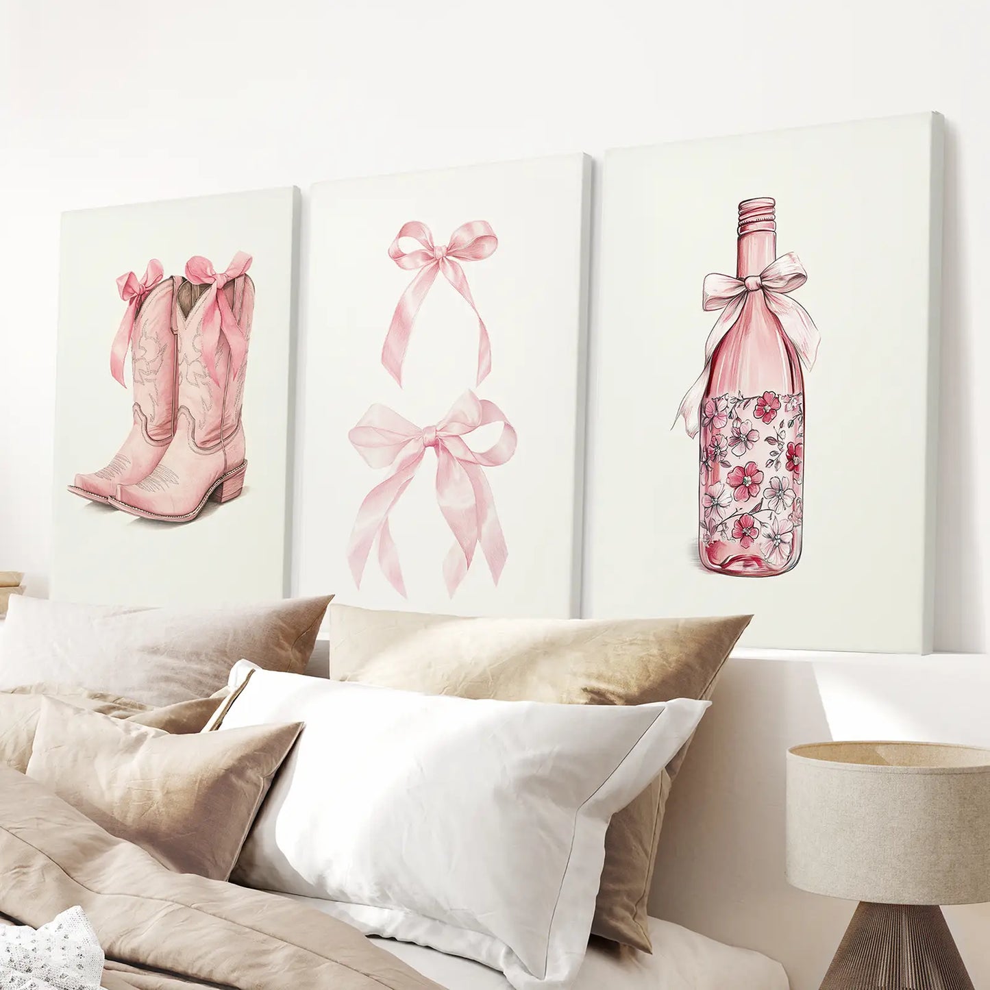 Cowgirl Boots Preppy Western Wall Art Poster Set