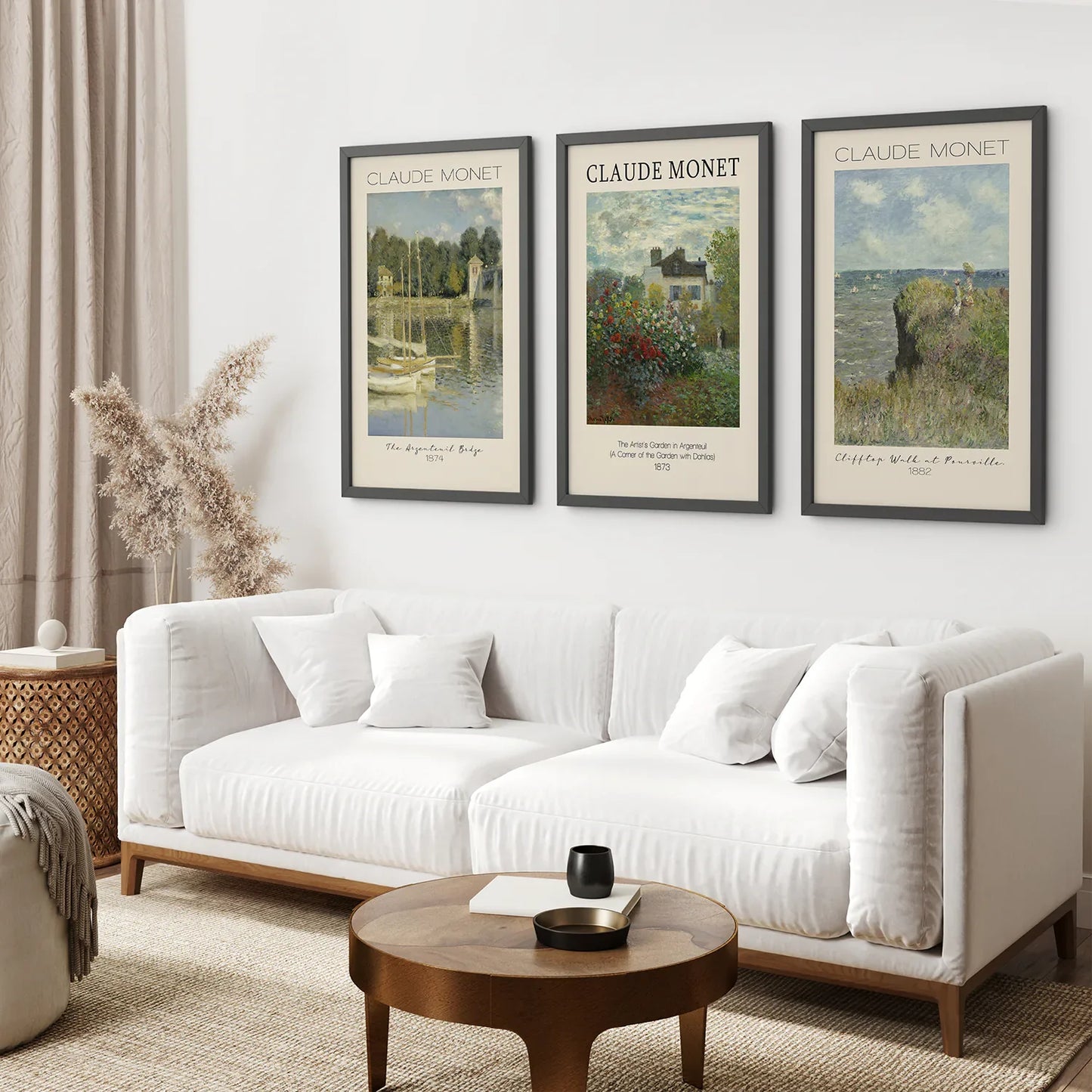 Impressionist Floral Wall Art Set of 3 Exhibition Prints