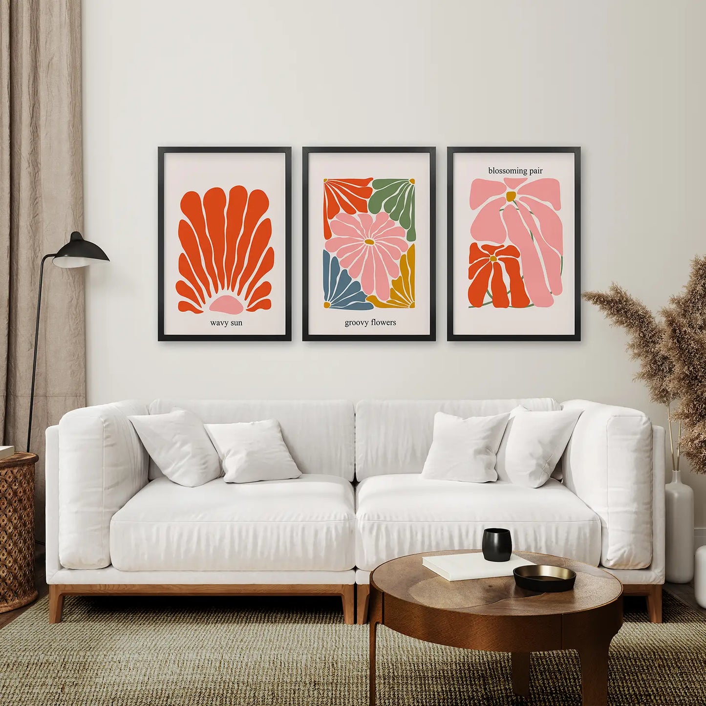 Colorful Flower Market Floral Wall Art Print