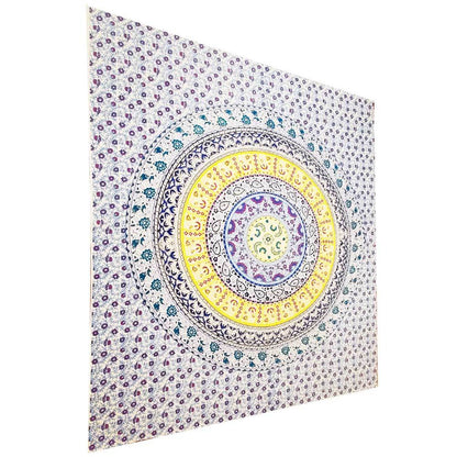 Botanical Garden Floral Tapestry - Full Size Fabric Wall Hanging