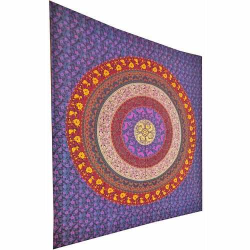 Botanical Garden Full Size Floral Tapestry Wall Art