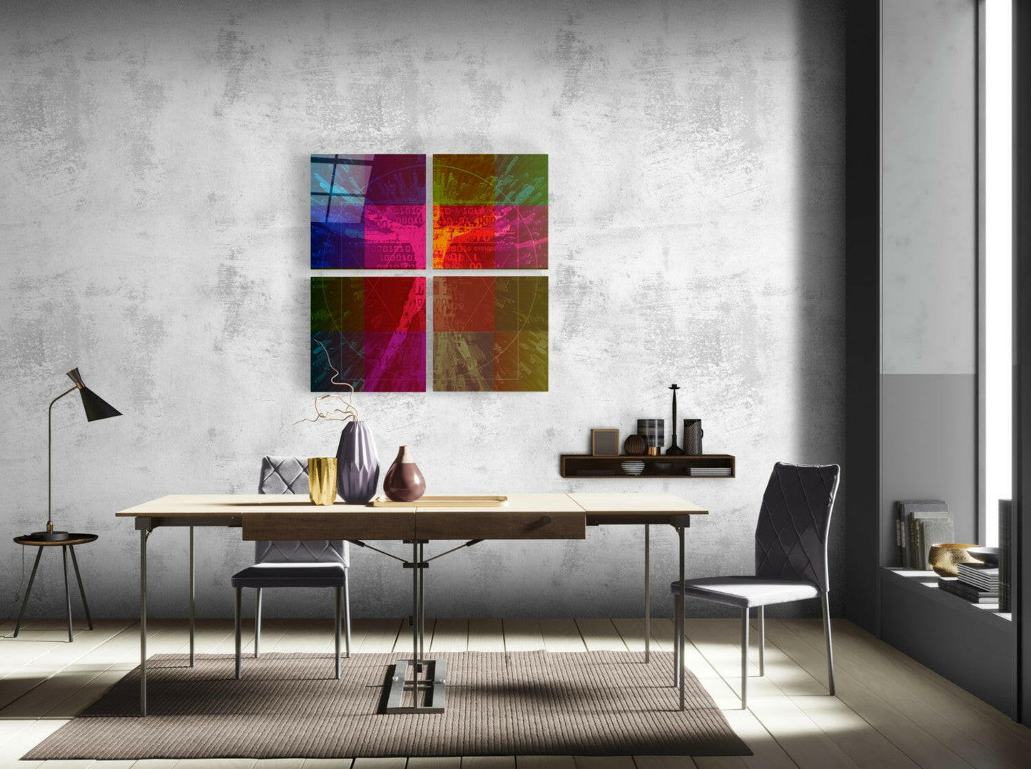 Touch Four-Panel Glass Wall Art
