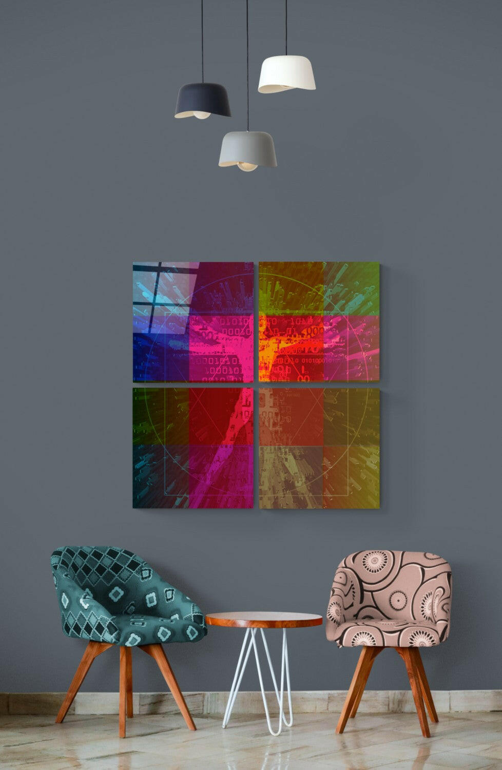 Touch Four-Panel Glass Wall Art