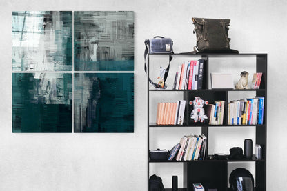 Green Quadro Glass Wall Art Set
