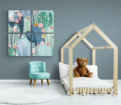 Cacti Glass Wall Art Set