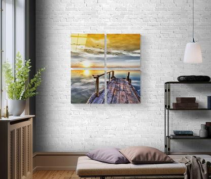 Sunset Glass Wall Art