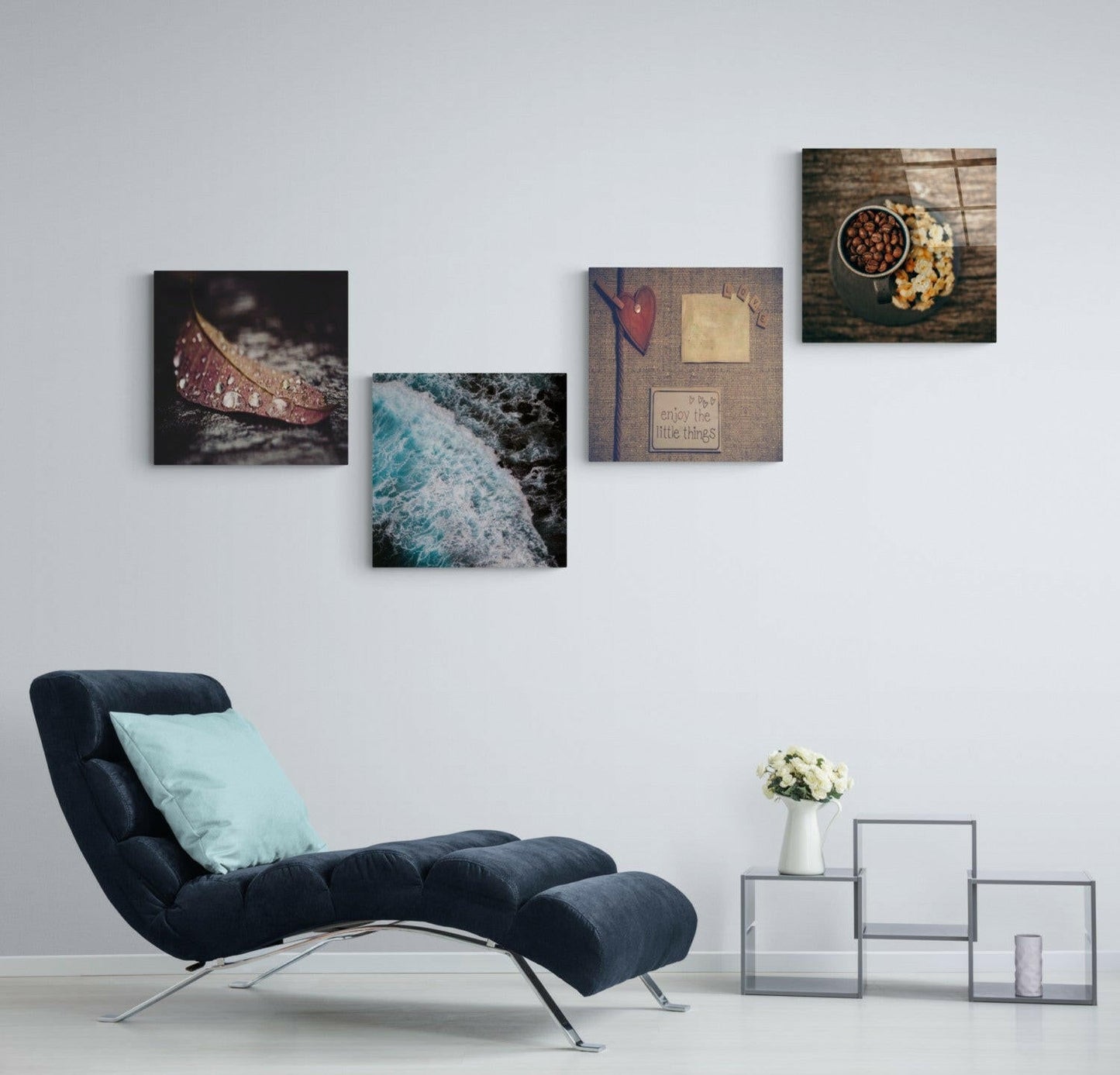 Little things glass wall art set