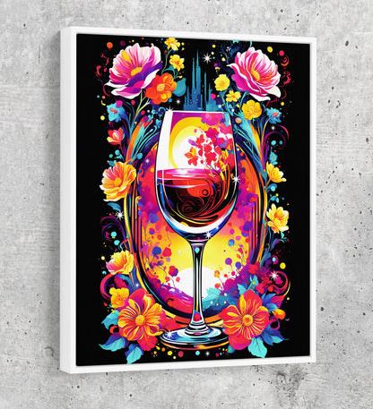 Smell The Flowers abstract floral canvas wall art