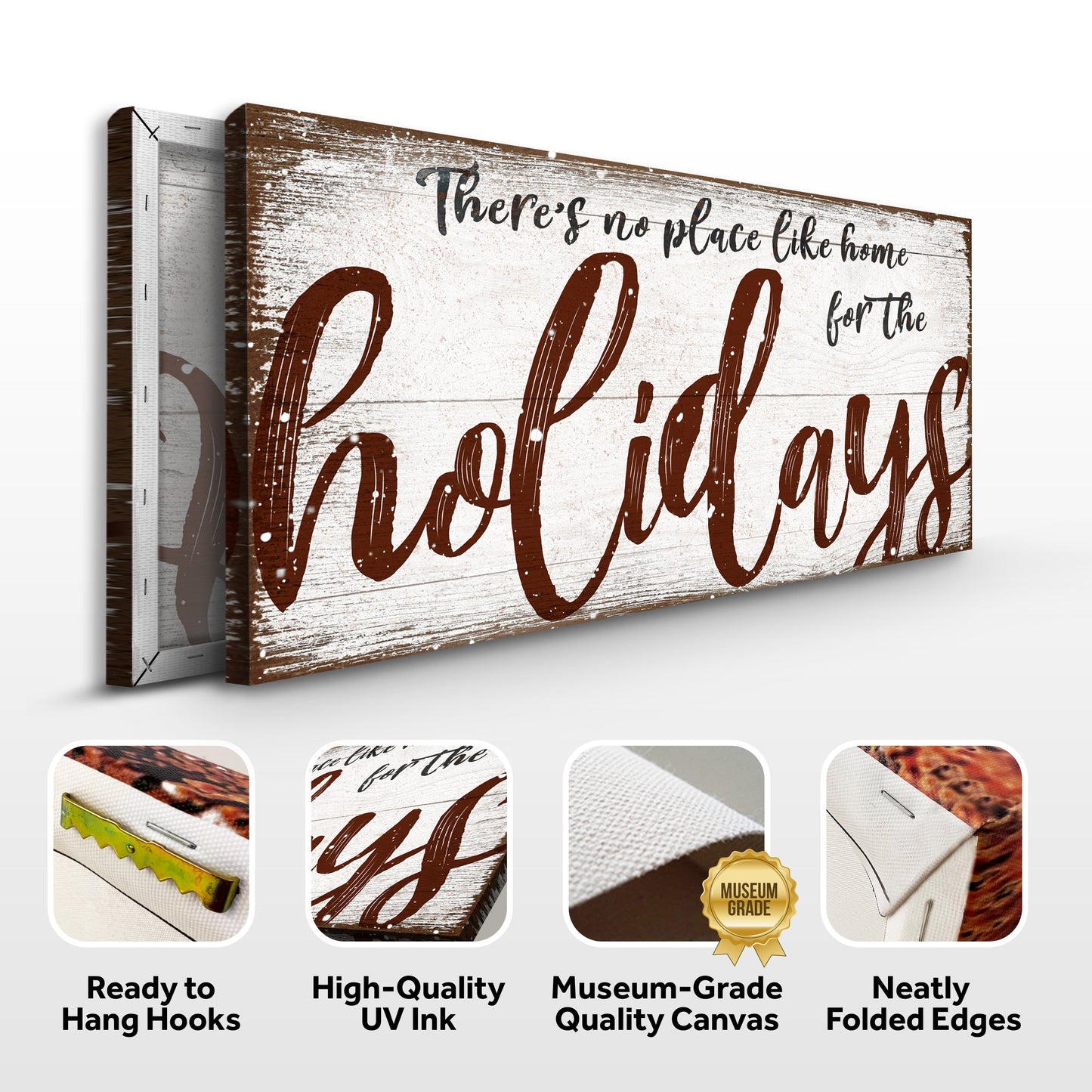 There's No Place Like Home for the Holidays Canvas Wall Art