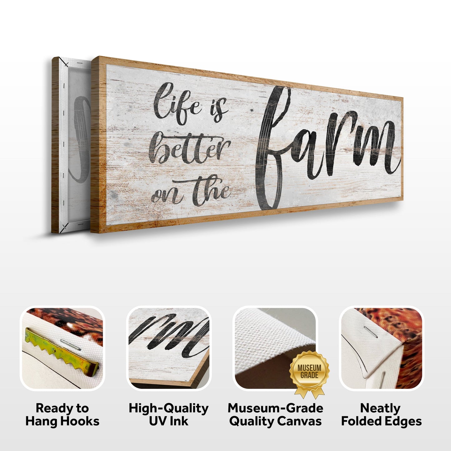 Life Is Better on the Farm Vertical Canvas Art