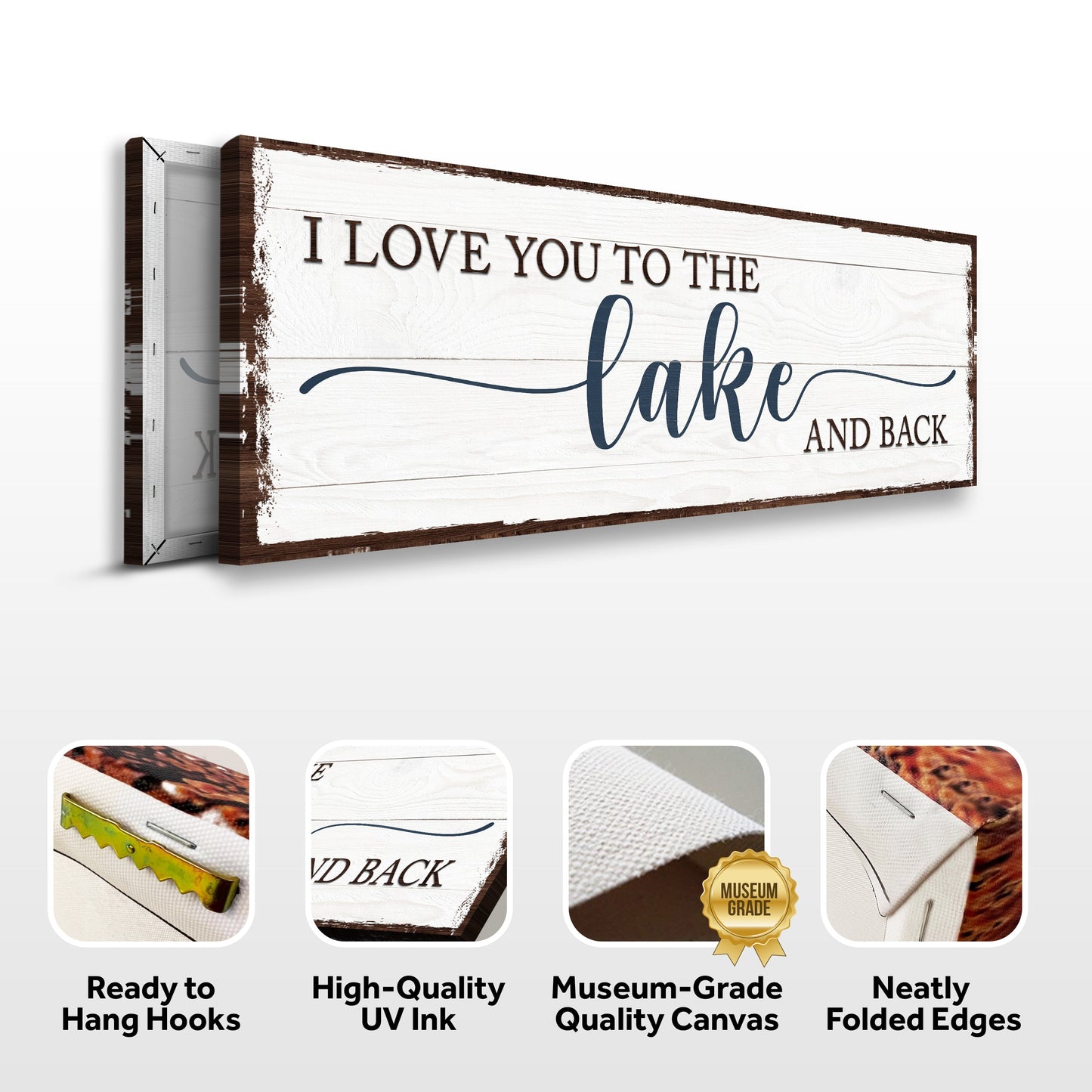 Love You to the Lake and Back Canvas Sign