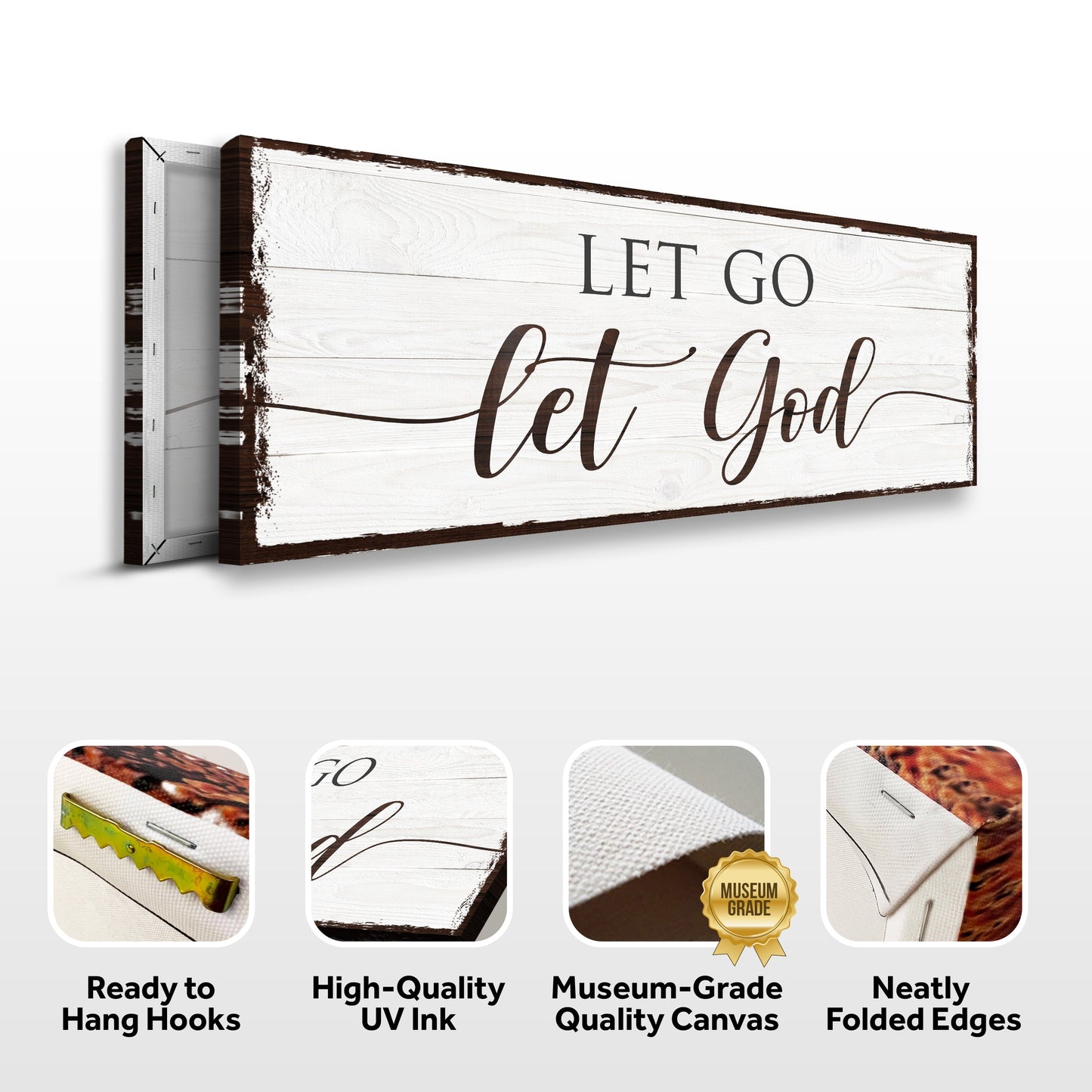Let Go Let God Faith Canvas Wall Art