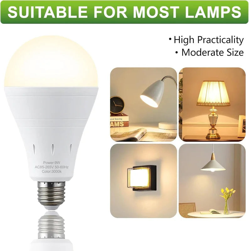 Rechargeable LED bulb suitable for table lamp wall lamp and ceiling light