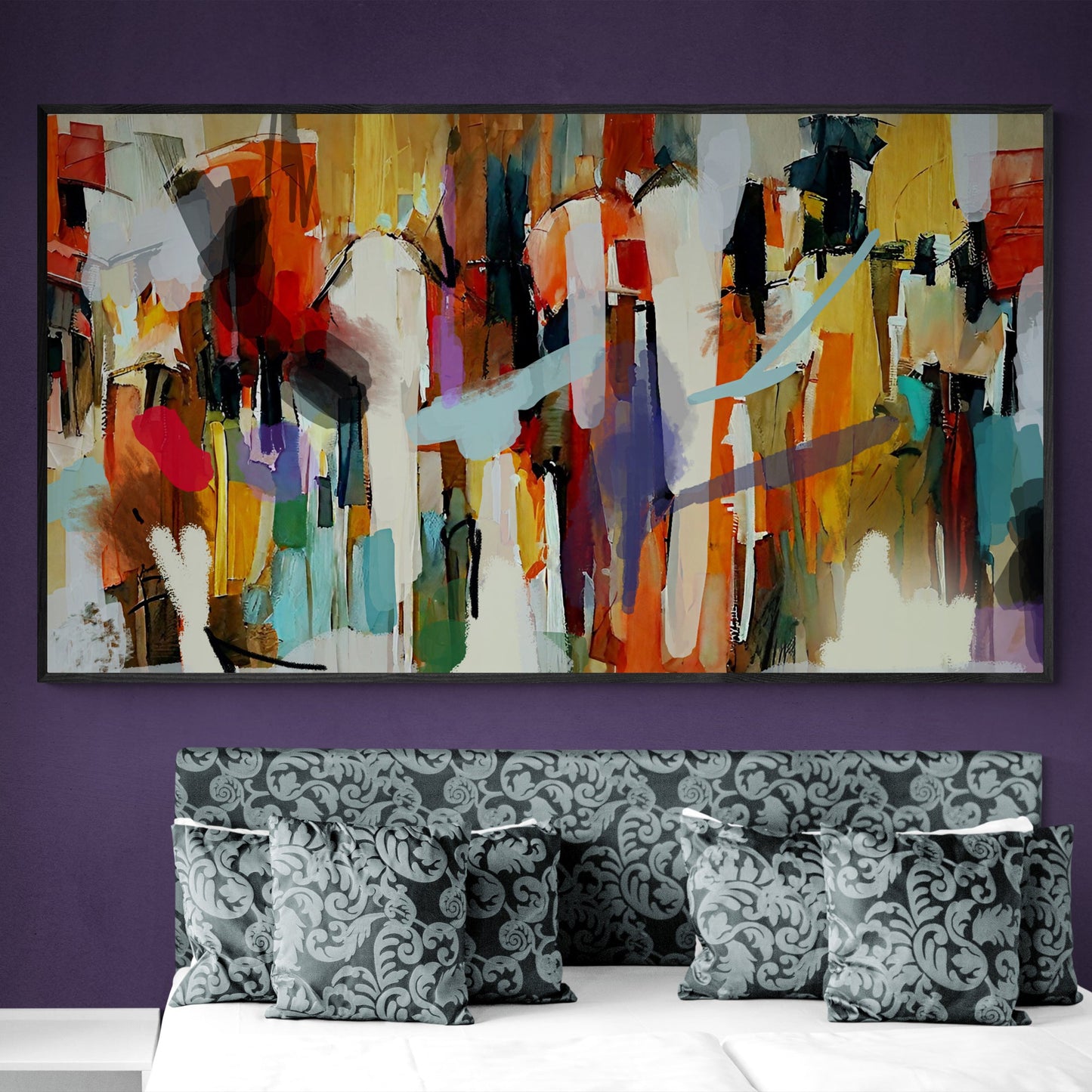 Resonant Hues Vibrant Abstract Canvas Wall Art