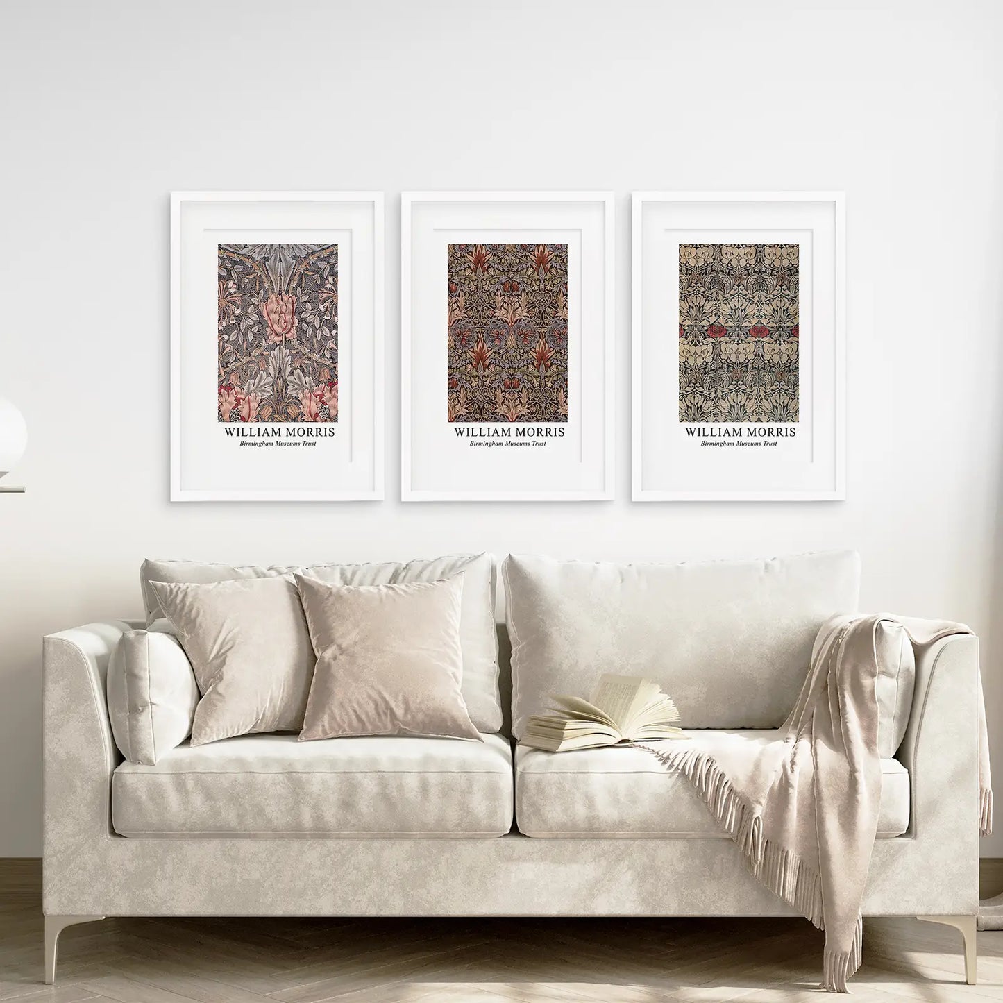Vintage Floral Wall Art Set of 3 Exhibition Prints