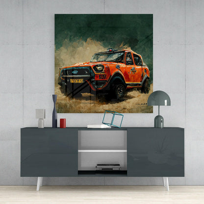 Racer Glass Wall Art