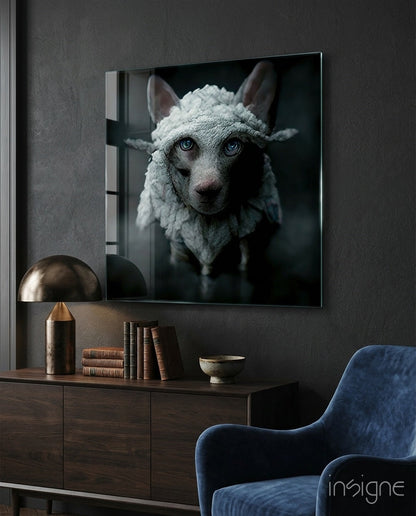 Deception glass wall art enigmatic layered design