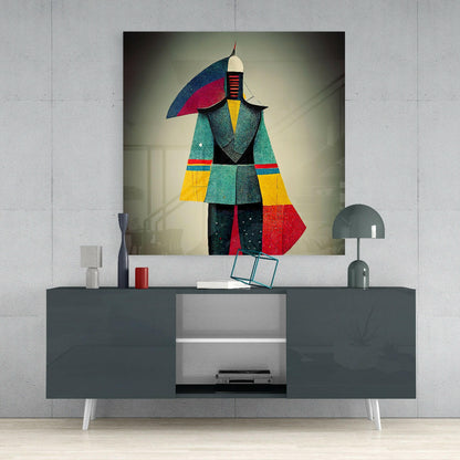 Colored Man Glass Wall Art