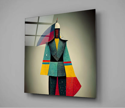 Colored Man Glass Wall Art