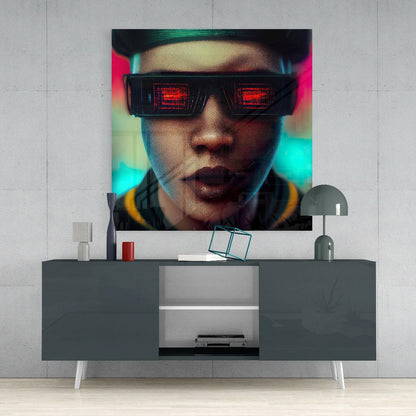 Virtual Life Glass Wall Art