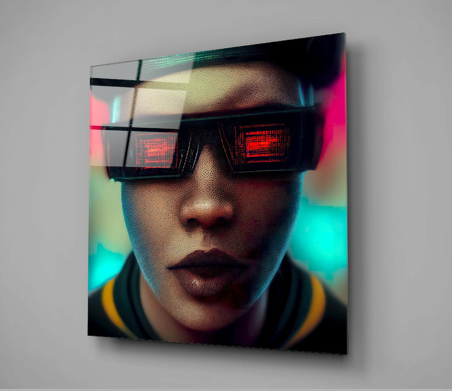 Virtual Life Glass Wall Art
