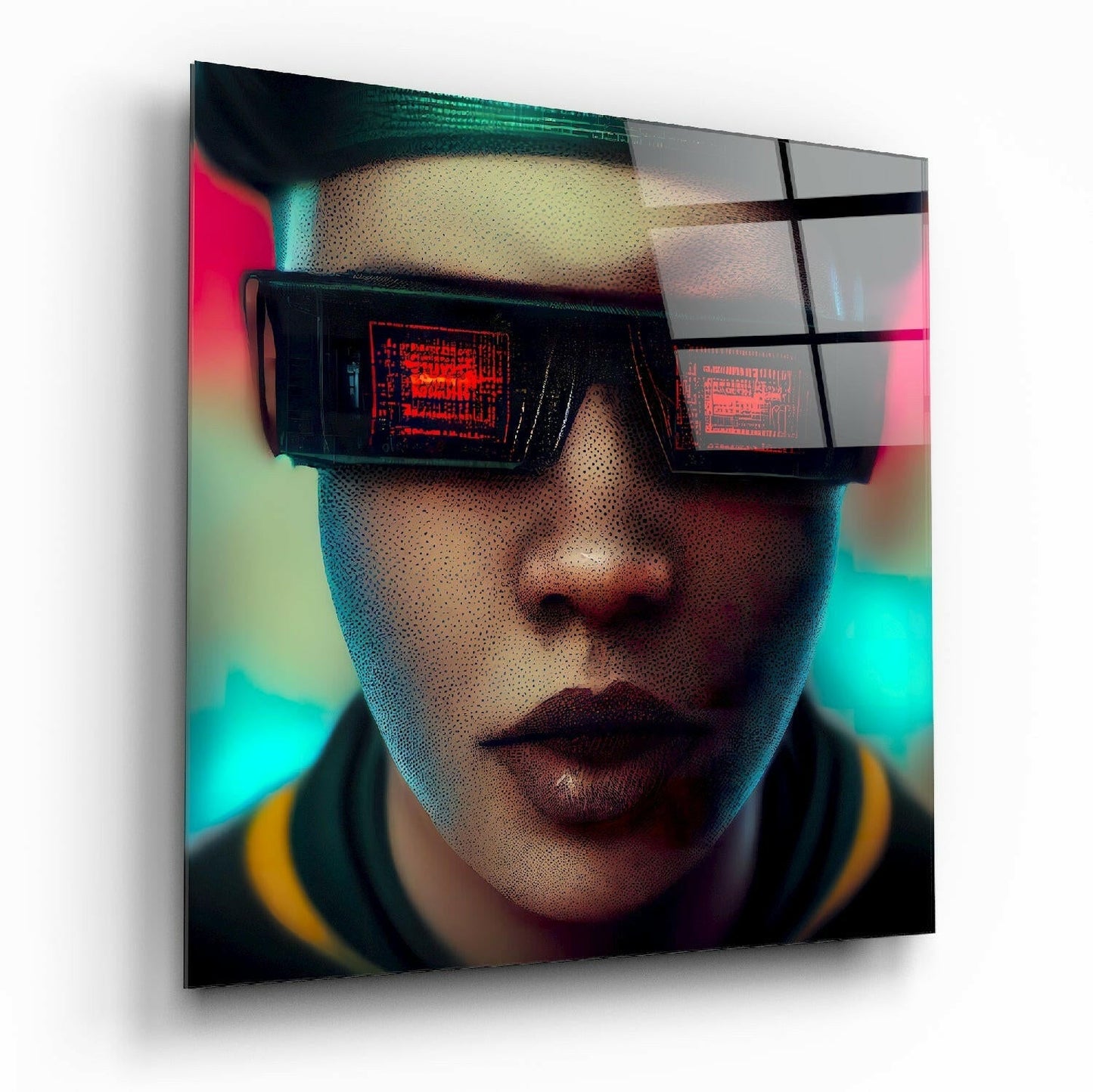 Virtual Life Glass Wall Art