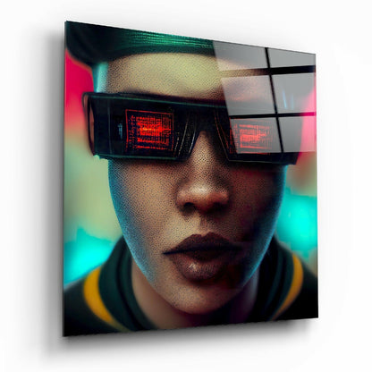 Virtual Life Glass Wall Art