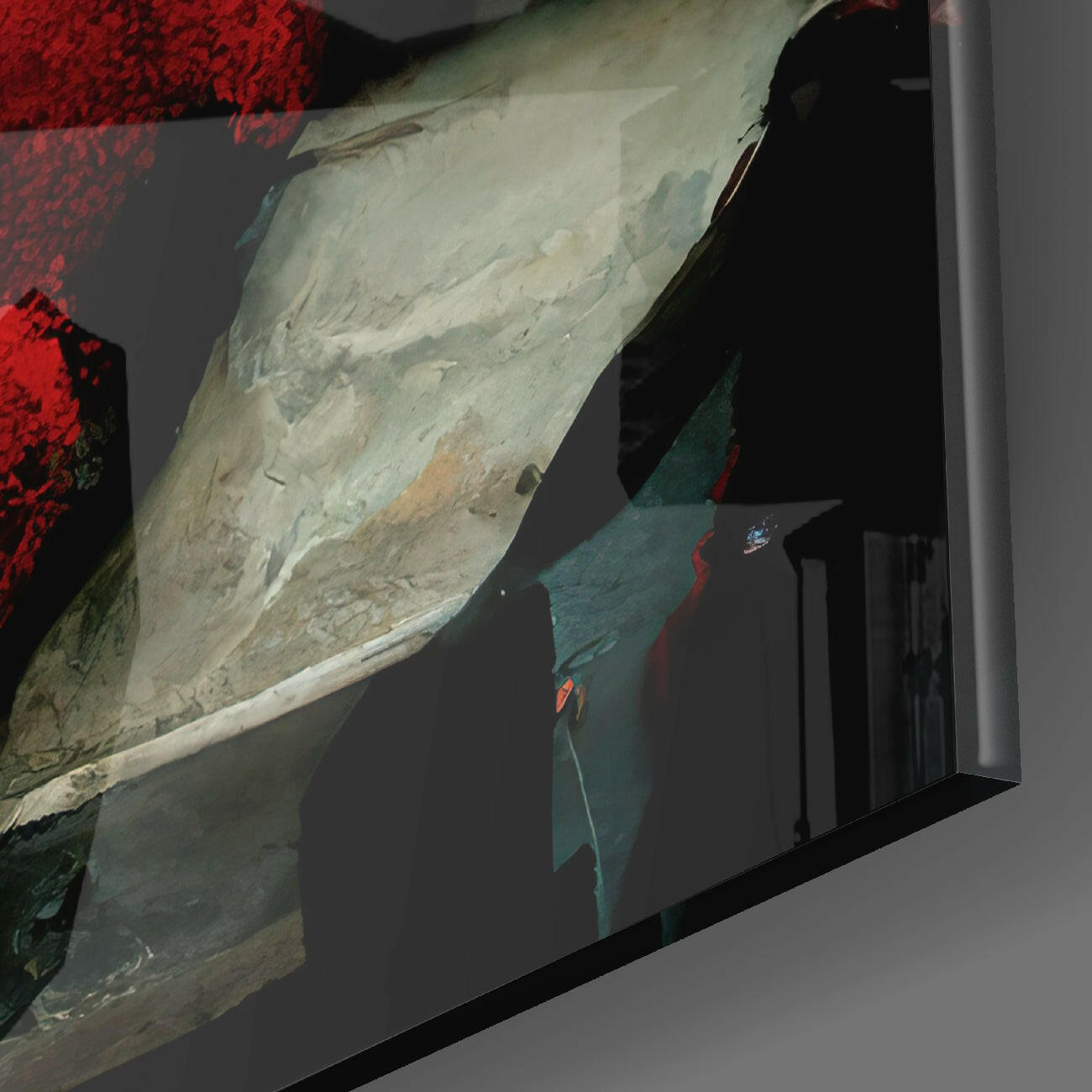 Red Forest Glass Wall Art