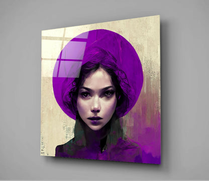 Purple Hat Glass Wall Art