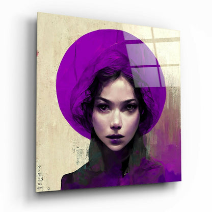 Purple Hat Glass Wall Art