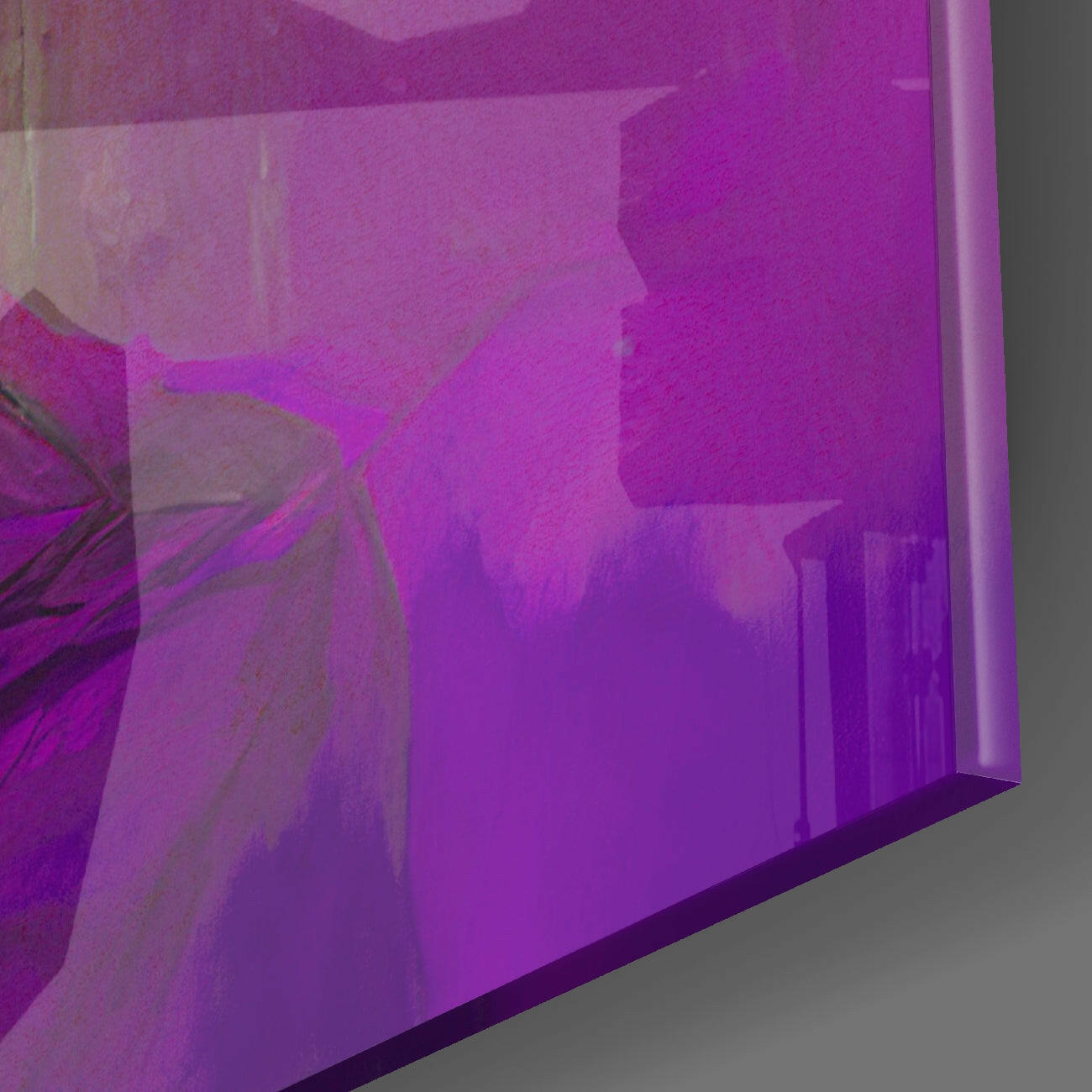 Purple Hat Glass Wall Art