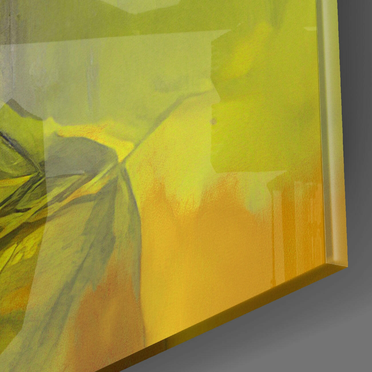Yellow Hat Glass Wall Art
