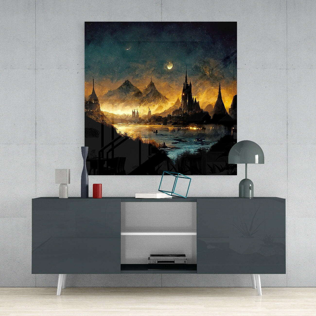 Lost City Glass Wall Art