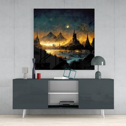 Lost City Glass Wall Art