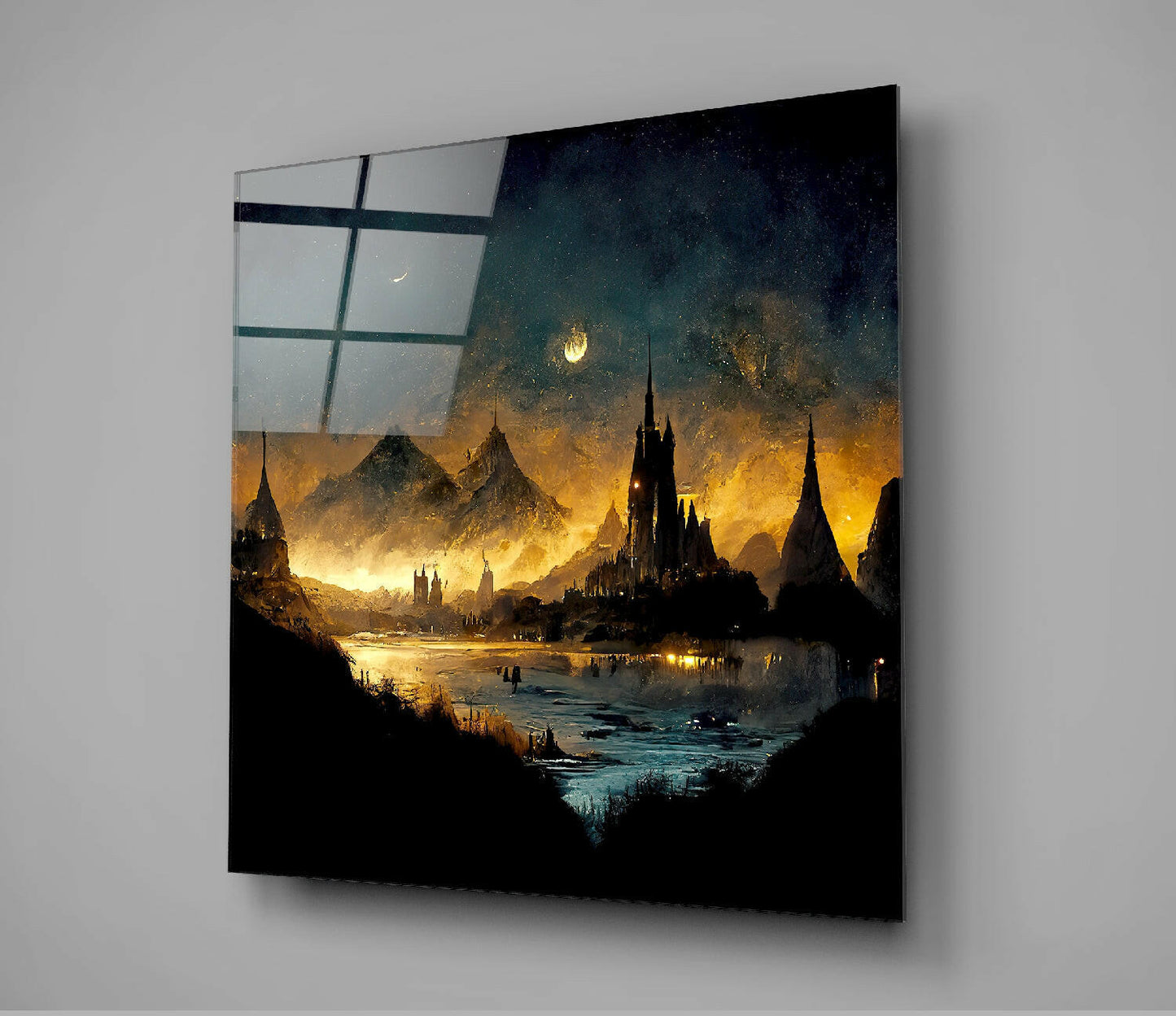 Lost City Glass Wall Art