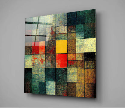 Blocks Glass Wall Art