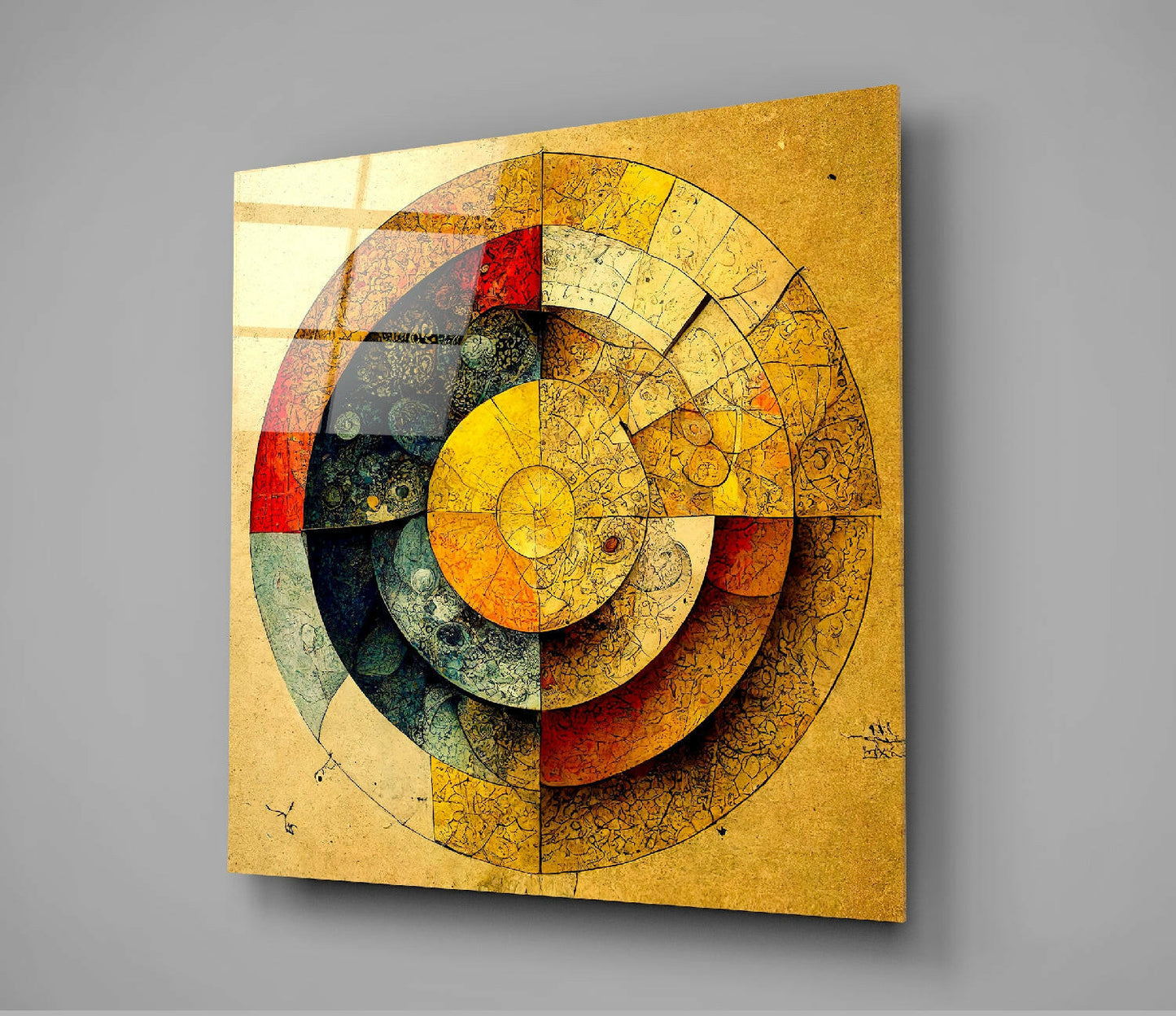 Circles Glass Wall Art