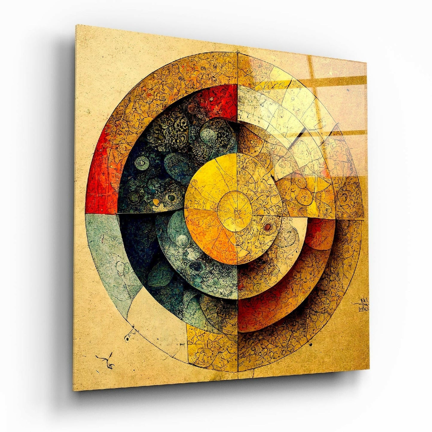 Circles Glass Wall Art