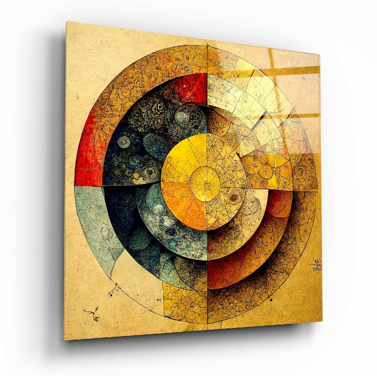 Circles Glass Wall Art