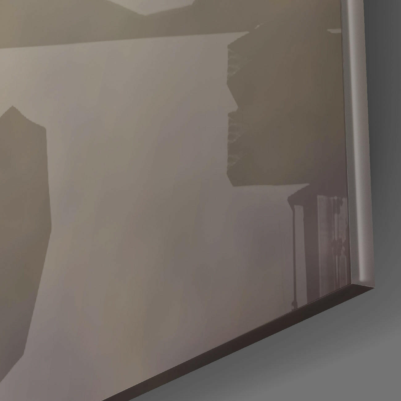 Smoky Skull Glass Wall Art