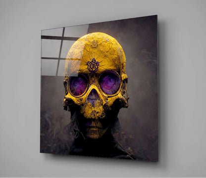 Yellow Head Glass Wall Art