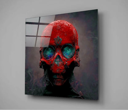 Red Head Glass Wall Art