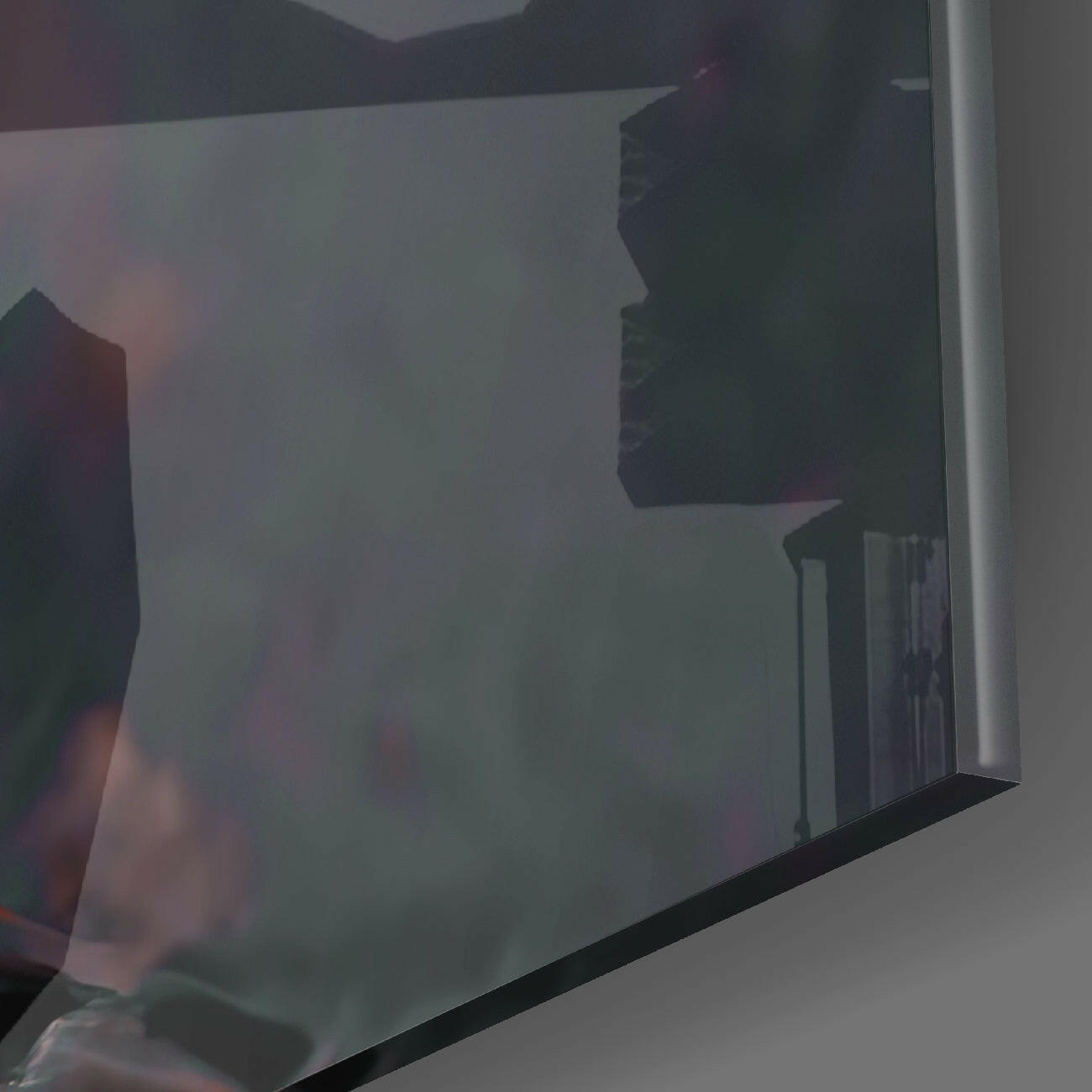 Red Head Glass Wall Art