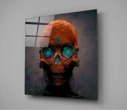 Orange Head Glass Wall Art
